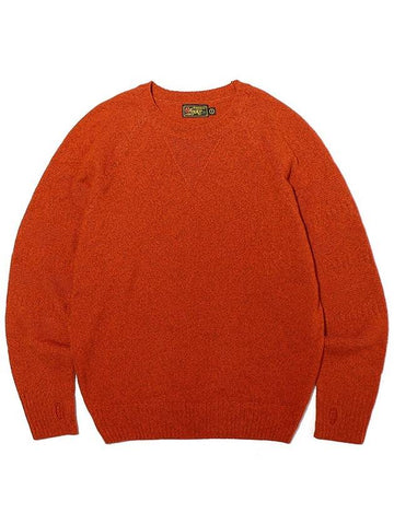 lambs Wool Tweed Knit Orange - OGARP - BALAAN 1