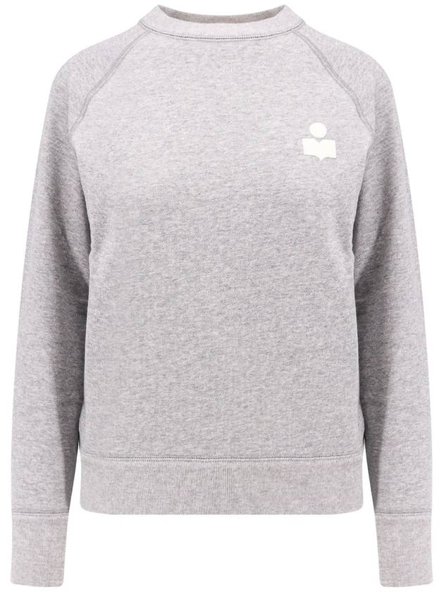 Mila Logo Cotton Sweatshirt Grey White - ISABEL MARANT - BALAAN 2