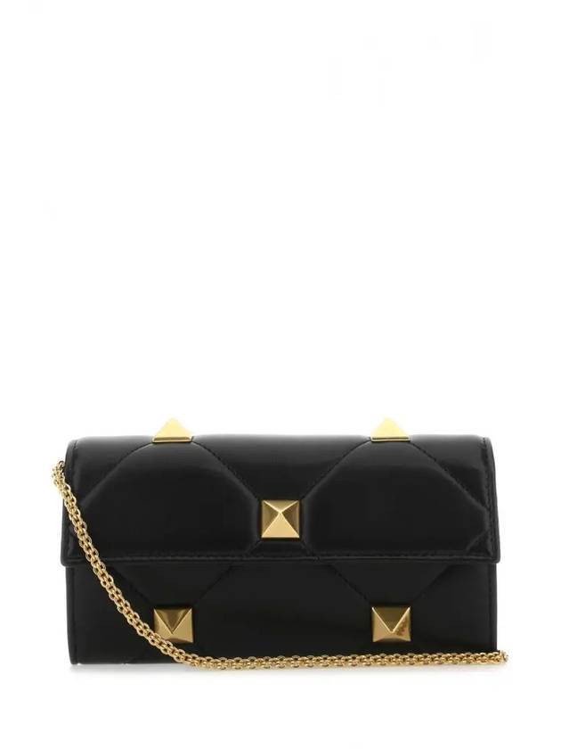 Women's Roman Stud Chain Shoulder Bag Black - VALENTINO - BALAAN 1