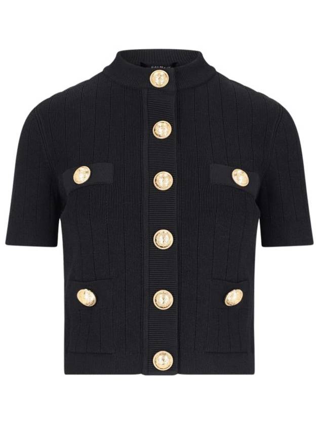 4 pocket knitted cardigan black - BALMAIN - BALAAN 2