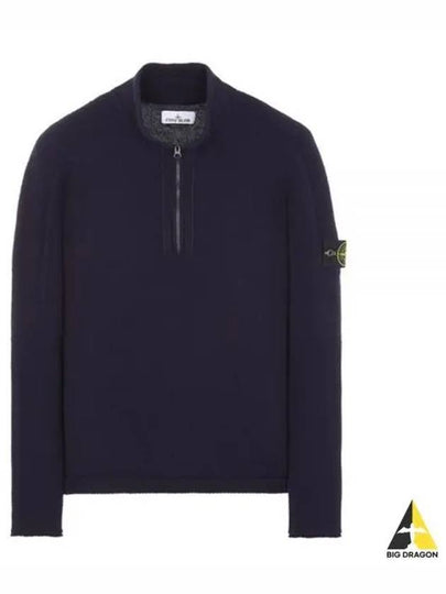 Wappen Patch Lambswool Half-Zip Knit Top Grey - STONE ISLAND - BALAAN 2