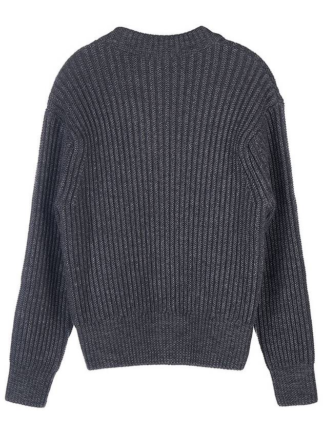 Wool Knit Top Grey - AMI - BALAAN 3