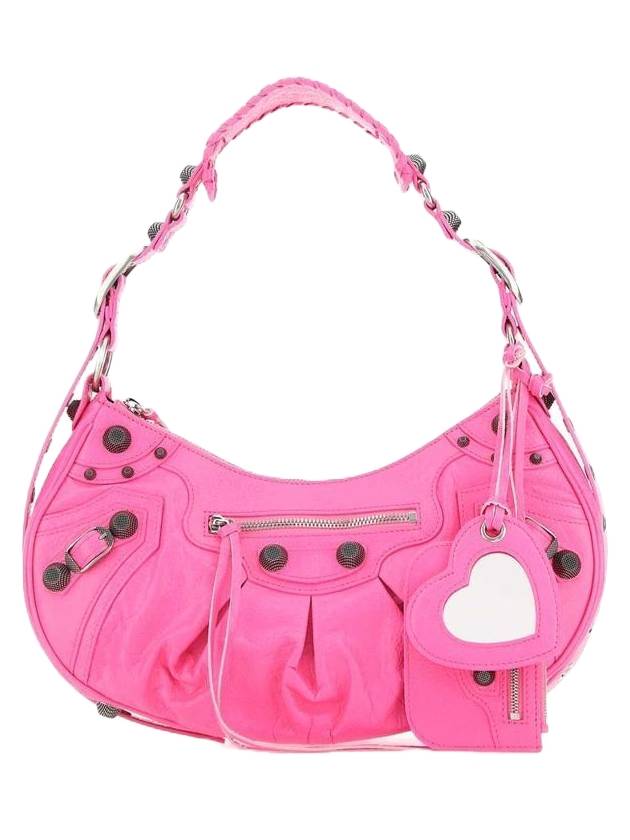 Le Cagole Small Leather Shoulder Bag Pink - BALENCIAGA - BALAAN 1