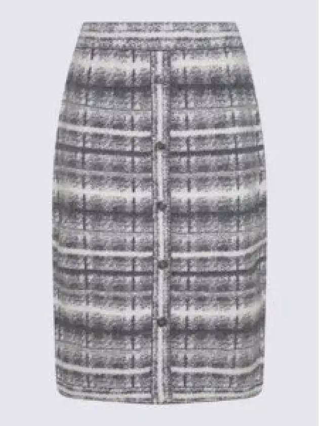 Tartan Check H Line Skirt Grey - THOM BROWNE - BALAAN 2