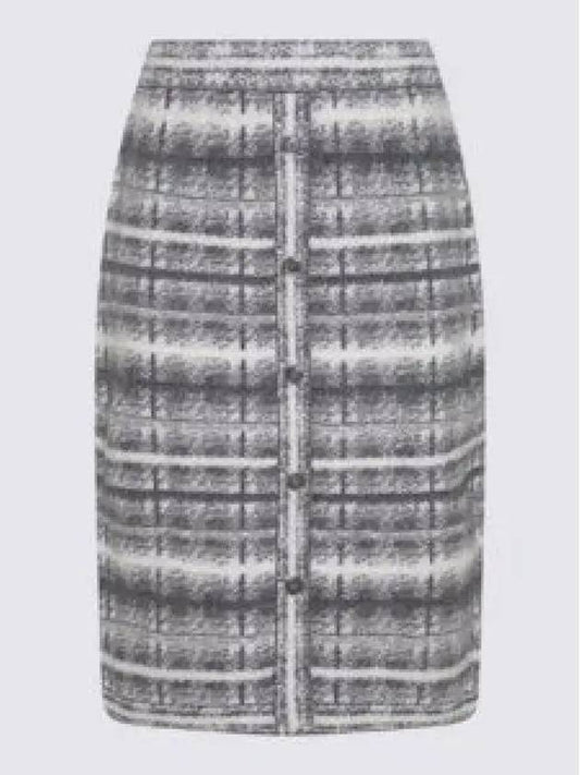 Tartan Check H Line Skirt Grey - THOM BROWNE - BALAAN 2