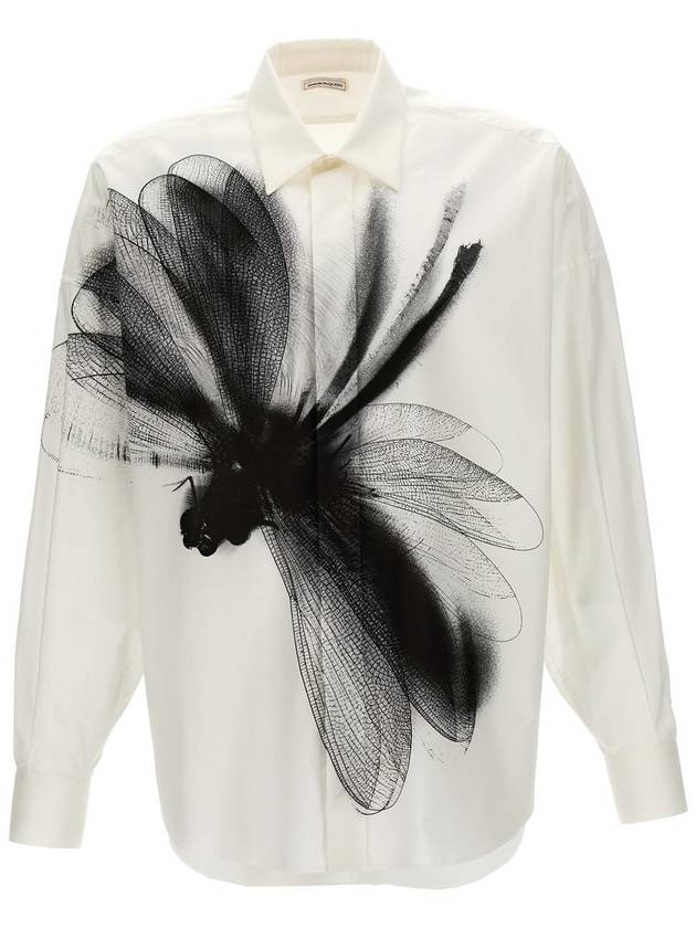 Long Sleeve Shirt 778190QOAAE9080 White Black - ALEXANDER MCQUEEN - BALAAN 2