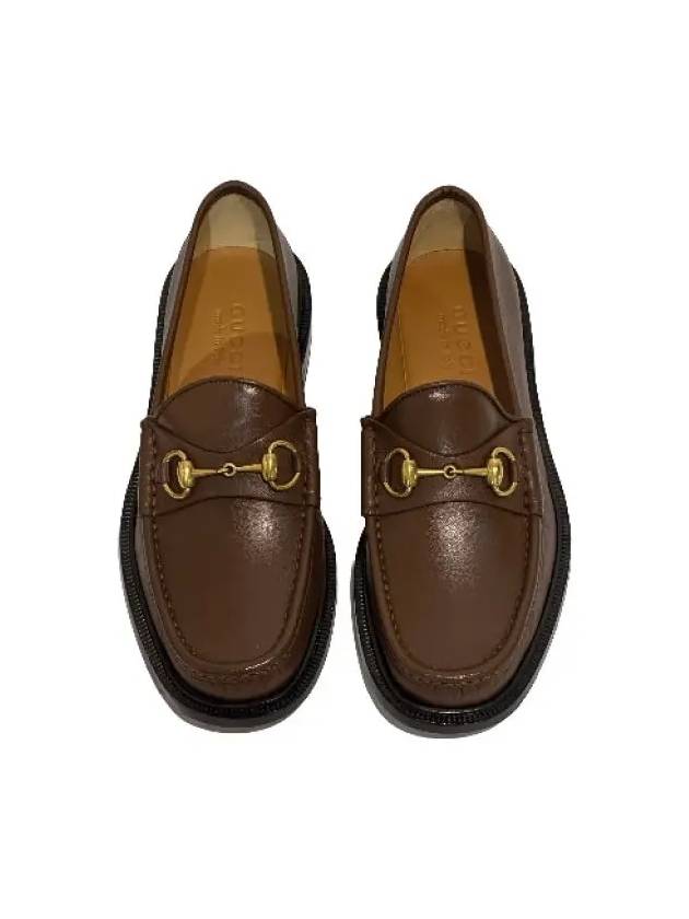 Men's Horsebit Square Toe Loafer Brown - GUCCI - BALAAN 3