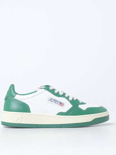 Men's Medalist Leather Low Top Sneakers Green - AUTRY - BALAAN 2