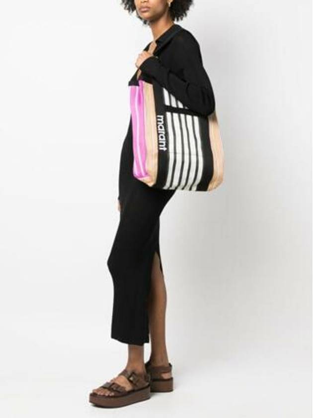 Darwen Striped Nylon Tote Bag Pink - ISABEL MARANT - BALAAN 9