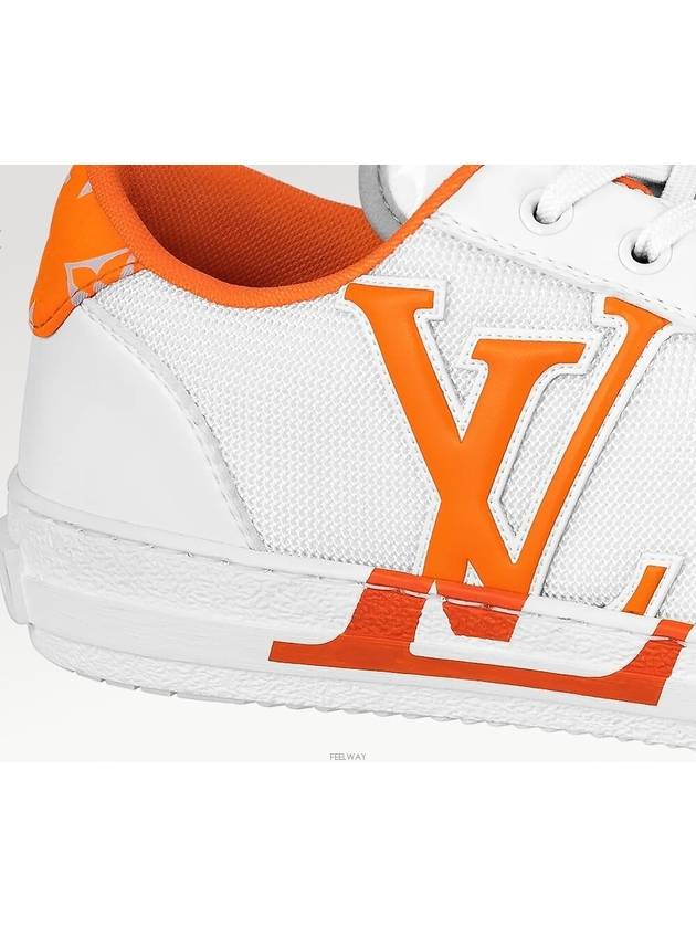 Charlie Low-Top Sneakers White Orange - LOUIS VUITTON - BALAAN 3