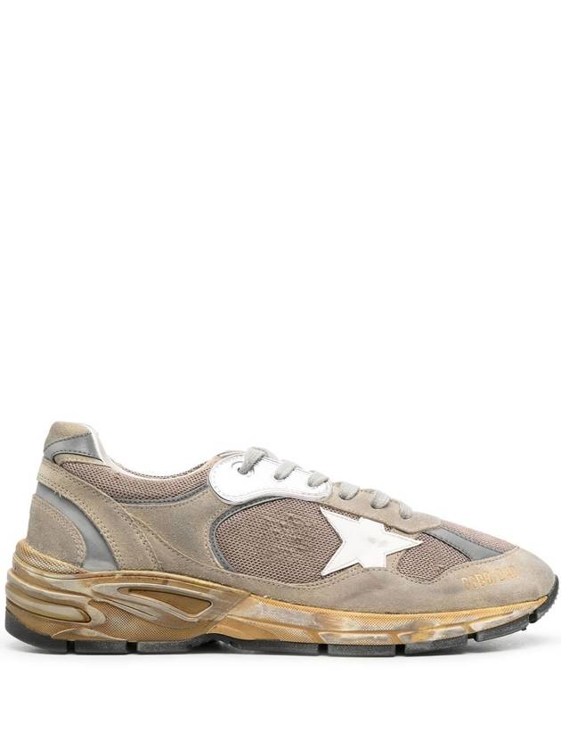 Mesh and Suede Dad-Star Sneakers White Dove Grey - GOLDEN GOOSE - BALAAN 2