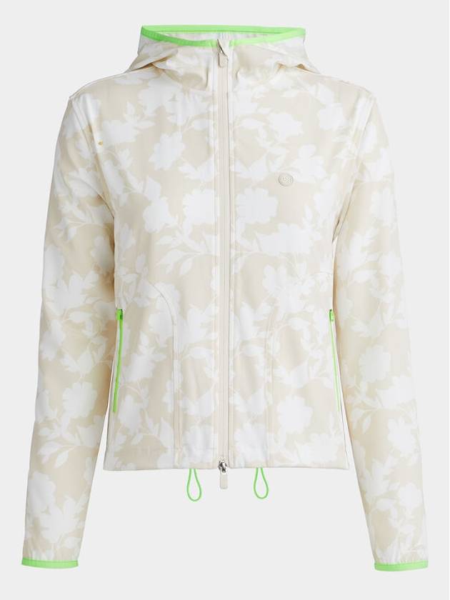 Women's Tonal Floral Maverick 4-Way Stretch Hoodie Jacket Stone - G/FORE - BALAAN 6