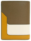 Logo Saffiano Leather Two-fold Halfwallet Yellow Brown - MARNI - BALAAN 3