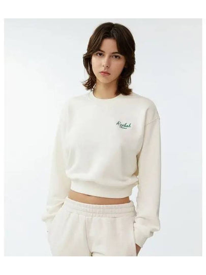 Classic Crop Sweatshirt Women s Ivory - REEBOK - BALAAN 1