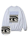 Of The Eye Vivid Blue Overfit Sweatshirt Melange Grey - MONSTER REPUBLIC - BALAAN 3