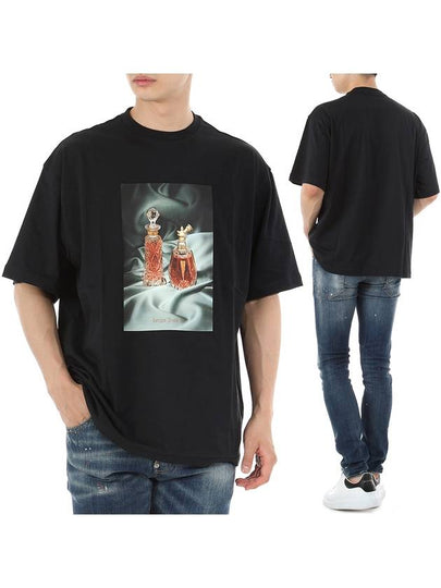 Perfume Print Oversized Fit Short Sleeve T-Shirt Black - ACNE STUDIOS - BALAAN 2