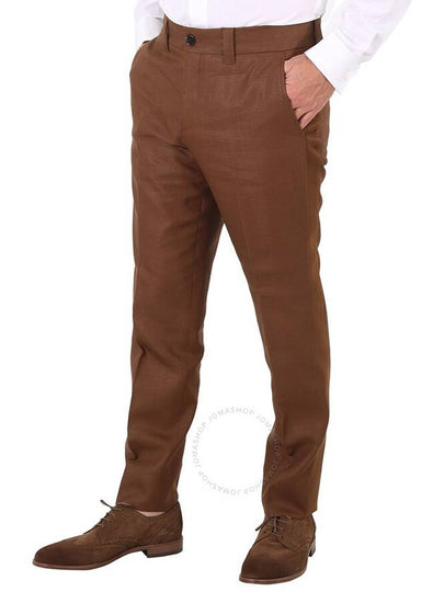 Burberry Men's Dark Birch Brown Dover Cropped Tailored Trousers, Brand Size 56 (US Size 39) - BURBERRY - BALAAN 2