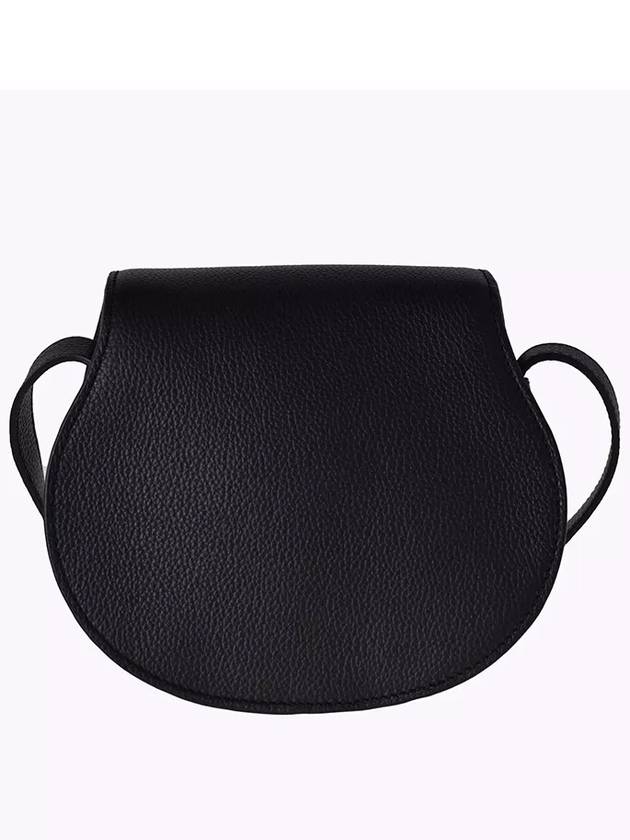 Marcie Saddle Small Grained Leather Cross Bag Black - CHLOE - BALAAN 4