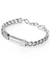 Stacked Stainless Steel Bracelet Silver - DIESEL - BALAAN 4