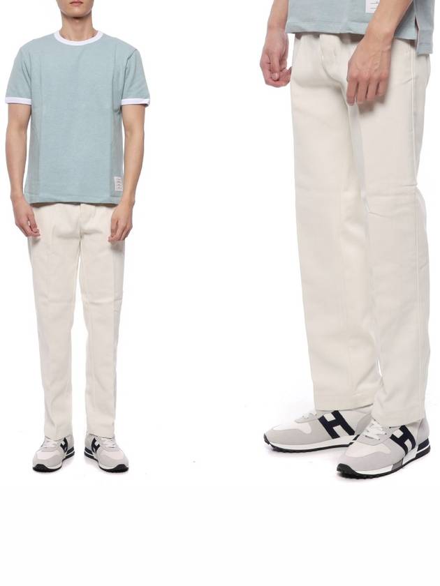 Chino Straight Pants Ivory - AMI - BALAAN 2