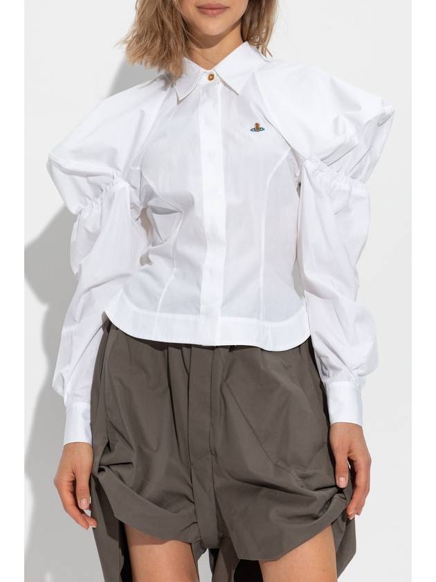 Vivienne Westwood Shirt With Puff Sleeves, Women's, White - VIVIENNE WESTWOOD - BALAAN 3