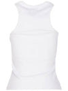 Graphic Rib Heart Tank Cotton Sleeveless White - GANNI - BALAAN 4