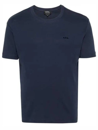 Lewis Cotton Short Sleeve T-Shirt Navy - A.P.C. - BALAAN 2