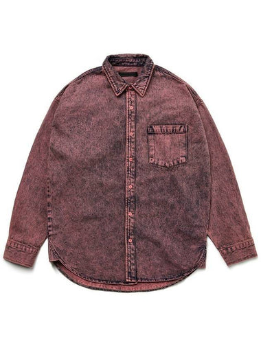 Seawear Wine Denim Long Sleeve Shirt Indie Pink - C WEAR BY THE GENIUS - BALAAN 1