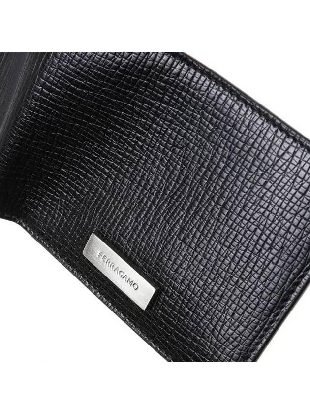 Custom Metal Plate Half Wallet Black - SALVATORE FERRAGAMO - BALAAN 7