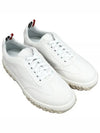 Frayed Canvas Cable Knit Sole Field Shoes White - THOM BROWNE - BALAAN 2