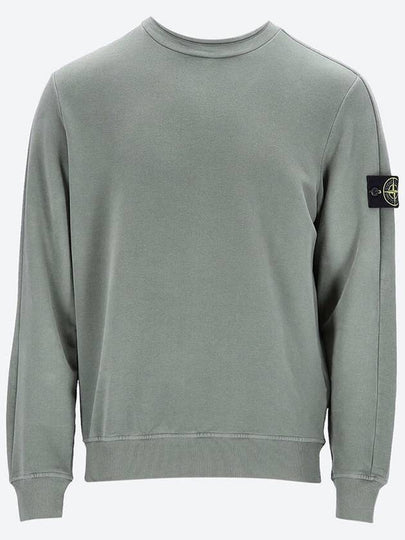 Stretch Cotton Fleece Mock Turtleneck Sweatshirt Sage Green - STONE ISLAND - BALAAN 2