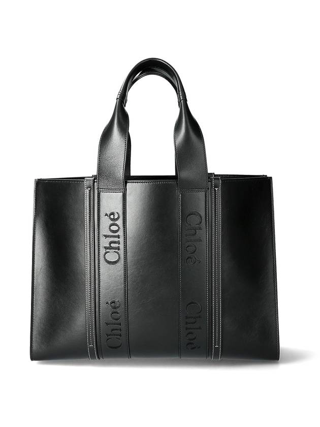 Woody Logo Large Tote Bag Black - CHLOE - BALAAN 1