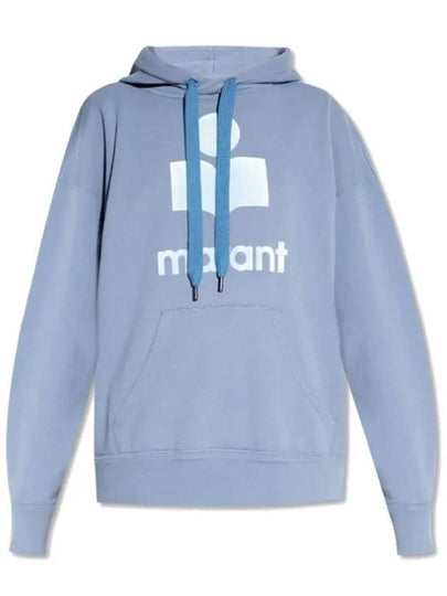 Miley Big Logo Oversized Hoodie Grayish Blue - ISABEL MARANT - BALAAN 2