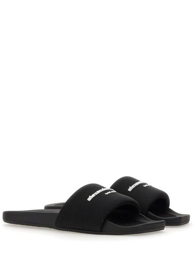 Pool Square Toe Slippers Black - ALEXANDER WANG - BALAAN 4