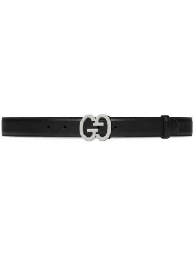 GG Superme Monogram Leather Buckle Belt - GUCCI - BALAAN 2