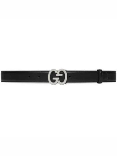 GG Superme Monogram Leather Buckle Belt - GUCCI - BALAAN 2