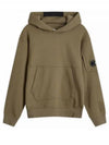 Diagonal Raised Fleece Lens Hoodie Walnut - CP COMPANY - BALAAN 2