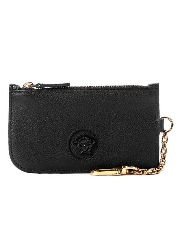 La Medusa Zipper Card Wallet Black - VERSACE - BALAAN 1