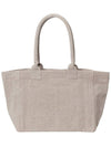 Yenky Zipper Logo Washed Cotton Tote Bag Light Grey - ISABEL MARANT - BALAAN 4