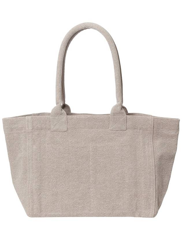 Yenky Zipper Logo Washed Cotton Tote Bag Light Grey - ISABEL MARANT - BALAAN 4