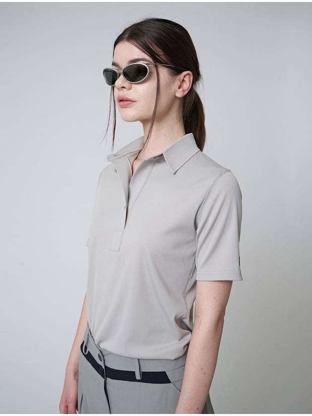 AW41TH09 Shirt collar top_light gray - ATHPLATFORM - BALAAN 2