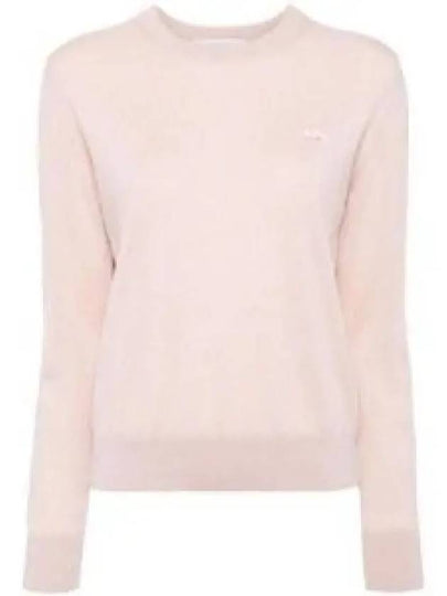 Women's Baby Fox Patch Regular Knit Top Pink - MAISON KITSUNE - BALAAN 2