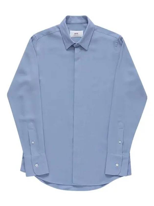 De Coeur Classic Fit Long Sleeve Shirt Cashmere Blue - AMI - BALAAN 3