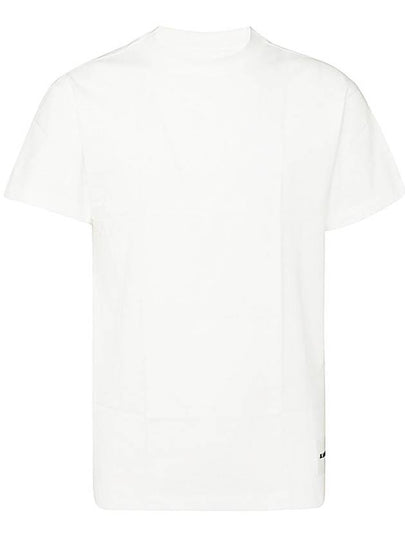 Logo Patch Cotton Short Sleeve T-Shirt 3 Pack White - JIL SANDER - BALAAN 2