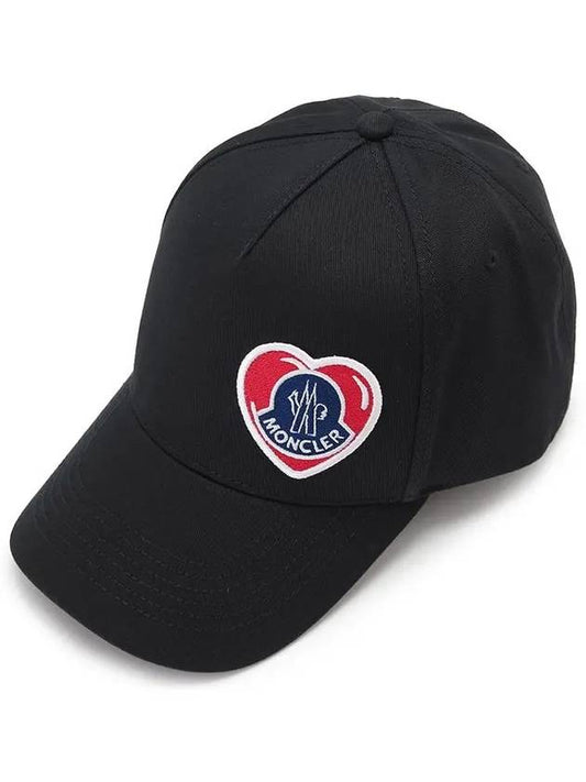 Heart Logo Ball Cap Black 3B000 23 0U162 999 - MONCLER - BALAAN 2