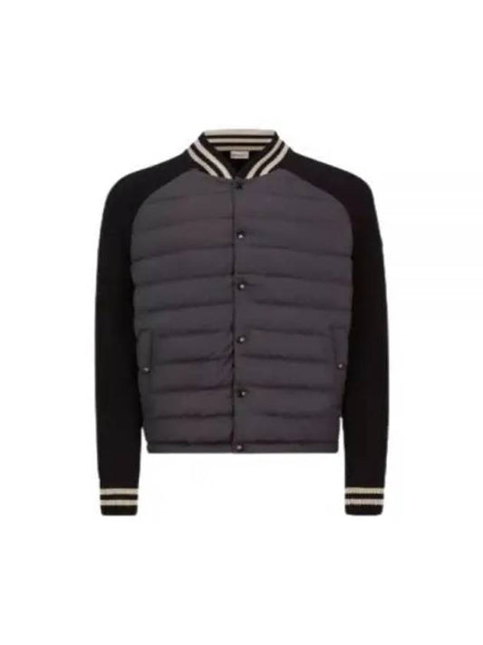 Padded cotton cardigan black - MONCLER - BALAAN 2