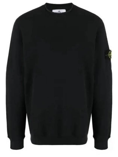 Stretch Cotton Fleece Mock Turtleneck Sweatshirt Black - STONE ISLAND - BALAAN 2