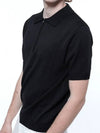 Men s ZCHK BK zipper collar half knit black - CHANCE'S NOI - BALAAN 9