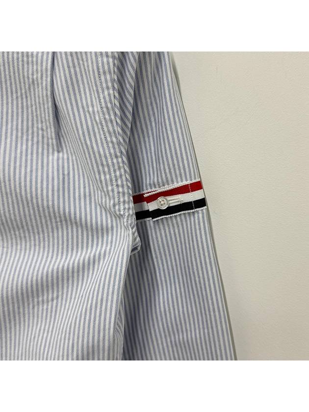 Women's Armband University Striped Oxford Shirt Blue - THOM BROWNE - BALAAN 8