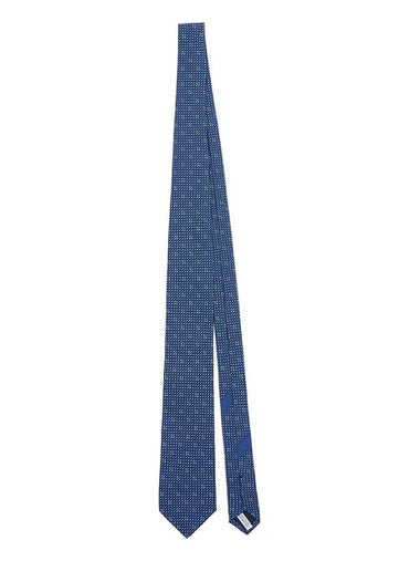 Ferragamo Men's Silk Tie 35 0263 NAVY BLU 0731639 - SALVATORE FERRAGAMO - BALAAN 1